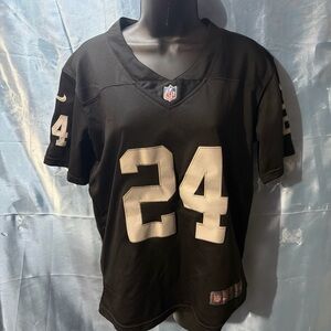 Marshawn Lynch Oakland Raiders Nike Jersey Women Black On Field Sz L
